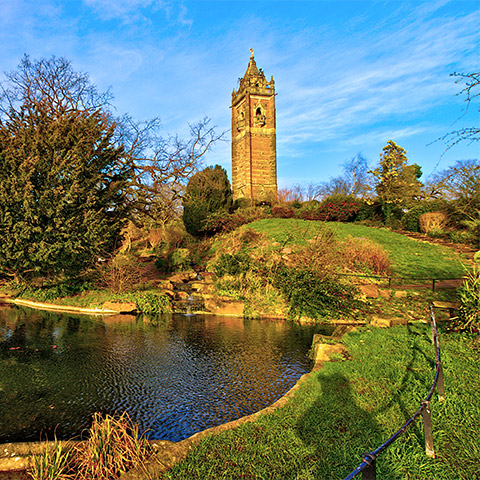 The thin, tall Cabot tower in Bristol