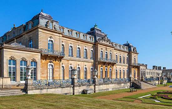 The French-looking mansion at Wrest Park on a sunny day The French-looking mansion at Wrest Park on a sunny day