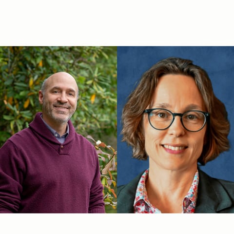 Photos side by side of authors, James Costa and Elizabeth E. Yale. 