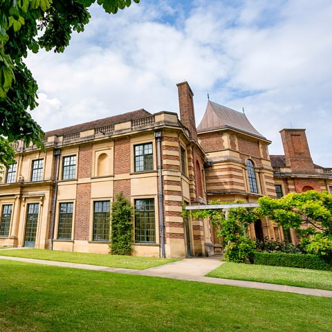 A view of the exterior 1930s extension at Eltham Palace.