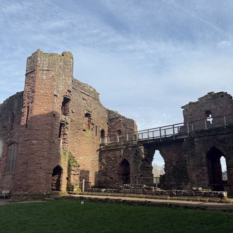 A view of the courtyard at Goodrich Castle.