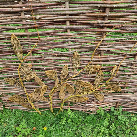 A handmade willow decoration. 